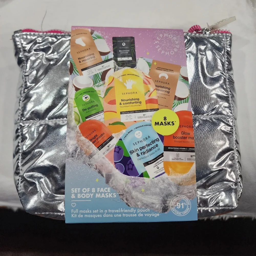 Sephora Set Of 8 Face & Body Masks In A Pouch - Picture 3 of 3